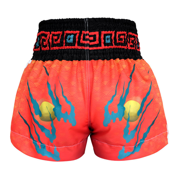 Shorts de Muay Thai Tuff Blue Dragon Blanco/Rojo
