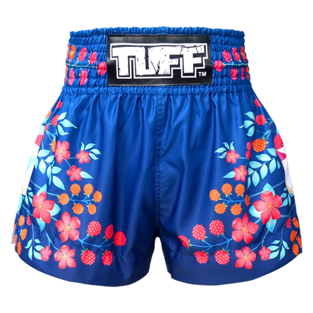 Shorts de Muay Thai Tuff Sakura Nightingale Bird Azul