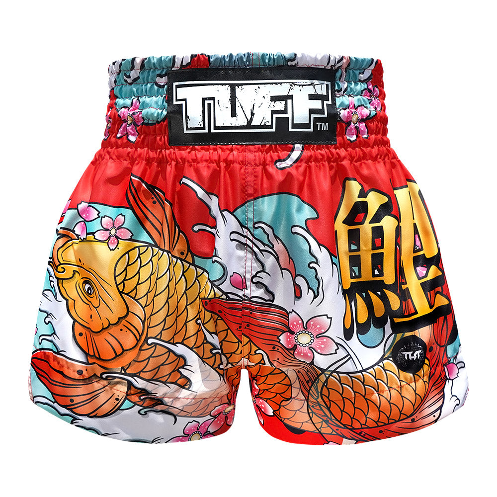 Shorts de Muay Thai Tuff Japanese Koi Fish Rojo