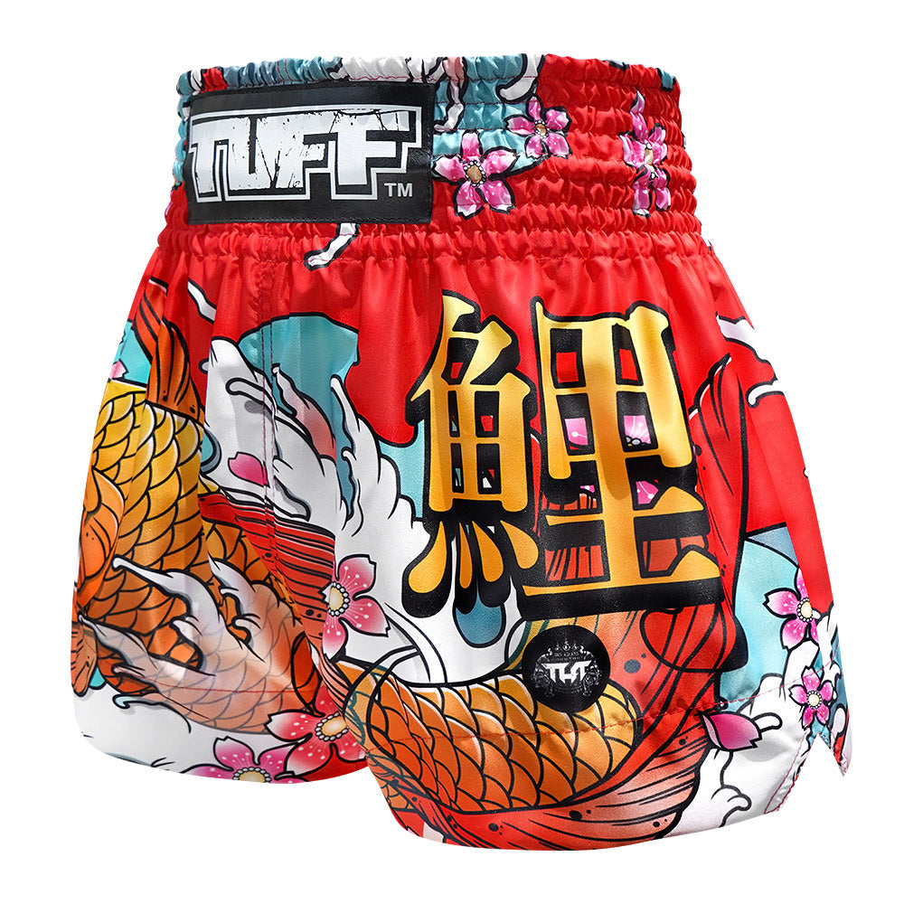 Shorts de Muay Thai Tuff Japanese Koi Fish Rojo
