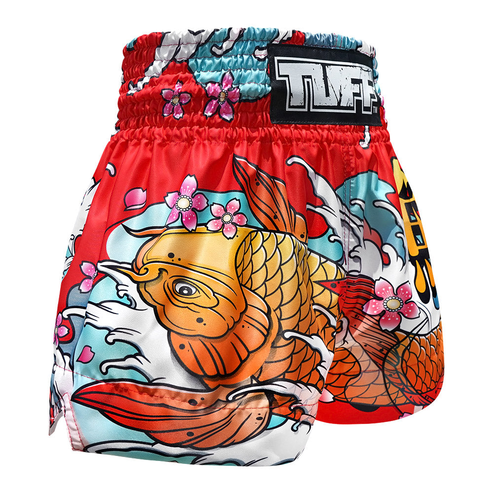 Shorts de Muay Thai Tuff Japanese Koi Fish Rojo