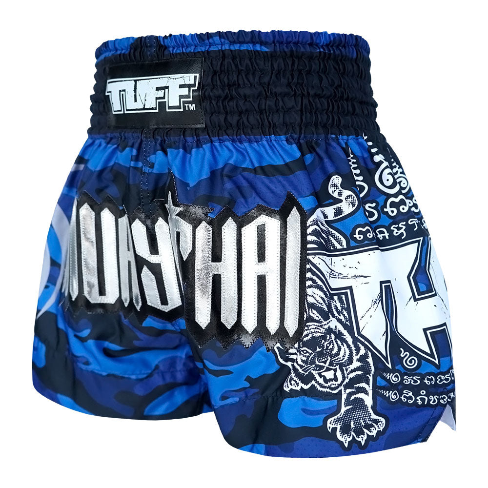 Shorts de Muay Thai Tuff Camuflado Azul