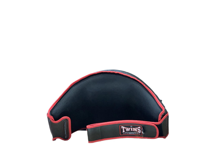 Cinturon Belly Pad de Boxeo y Muay Thai Twins Special BEPL4 Negro/Rojo - 100% Cuero