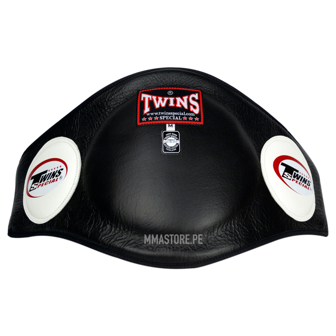 Cinturon Belly Pad Twins Special - Muay Thai - Boxeo - Negro - 100% Cuero - MMA Store Peru