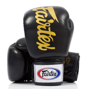 Guantes Fairtex Deluxe Muay Thai - Boxeo - Negro - 100% Cuero