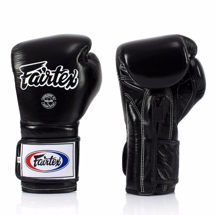 Guantes Fairtex Heavy Hitters Mexican Style Muay Thai - Boxeo - Negro -100% Cuero