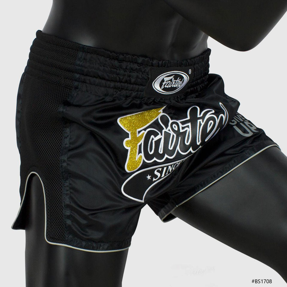 Shorts de Muay Thai Fairtex BS1708 Negro - 100% Poliester