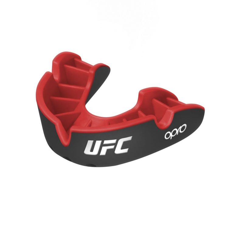 Protector Bucal OPRO UFC Silver Negro Adulto
