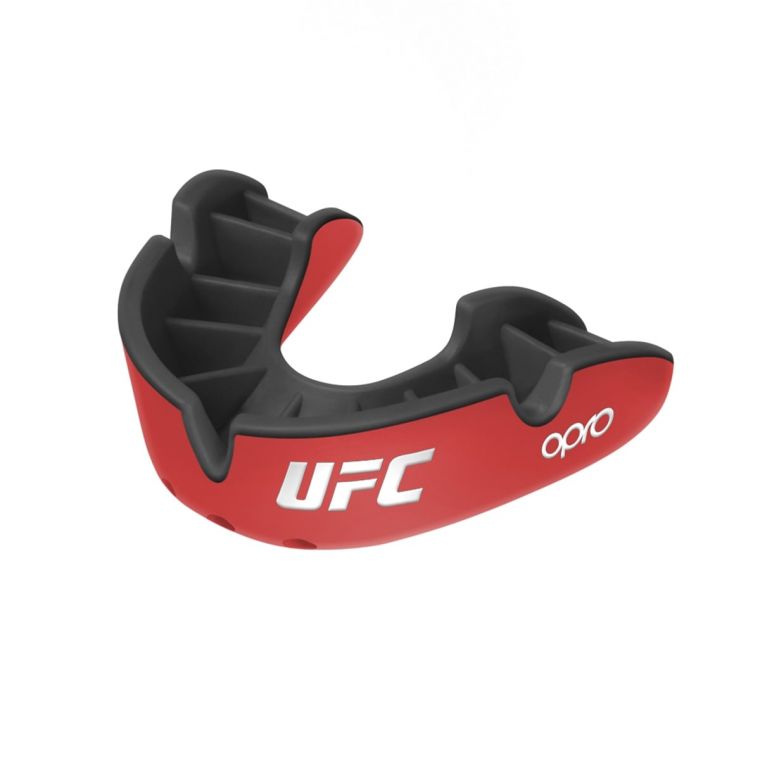 Protector Bucal OPRO UFC Silver Rojo Adulto
