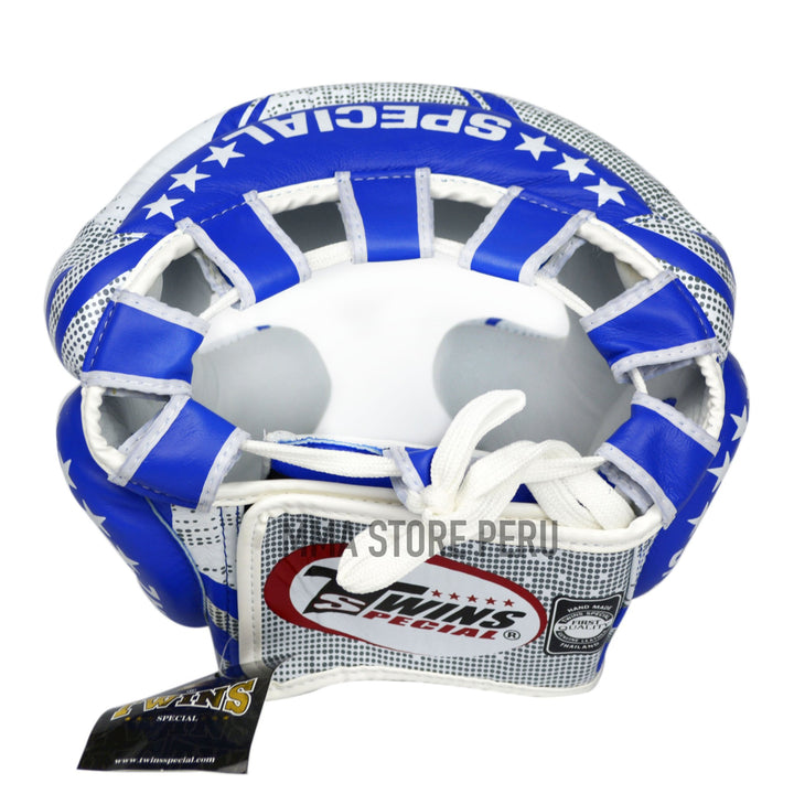 Cabezal Twins Special TW5 Azul Muay Thai - Boxeo - 100% Cuero - MMA Store Peru