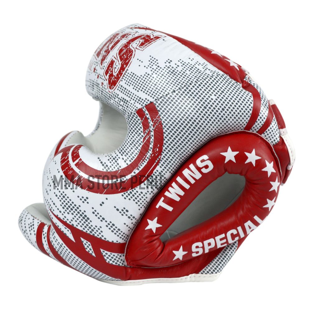 Cabezal Twins Special TW5 Rojo Muay Thai - Boxeo - 100% Cuero - MMA Store Peru