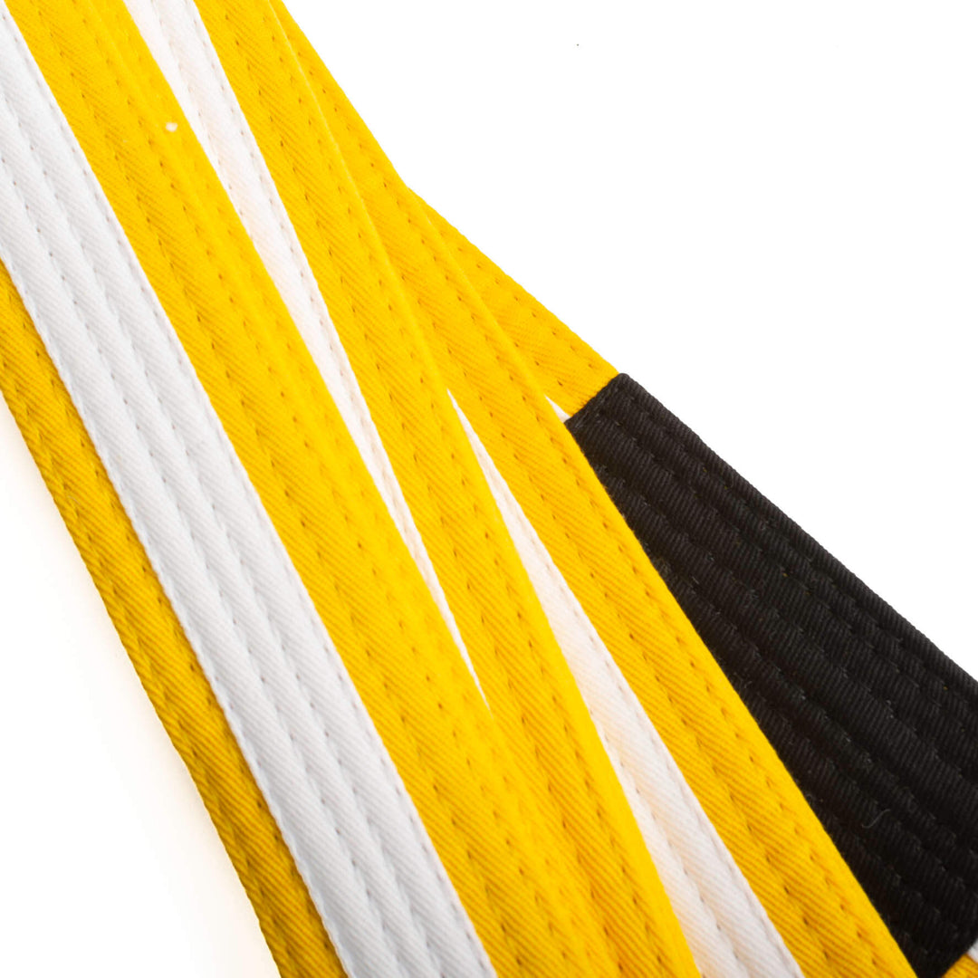 Cinturón de Jiujitsu Golden Kids Amarillo/Blanco - 100% Algodón