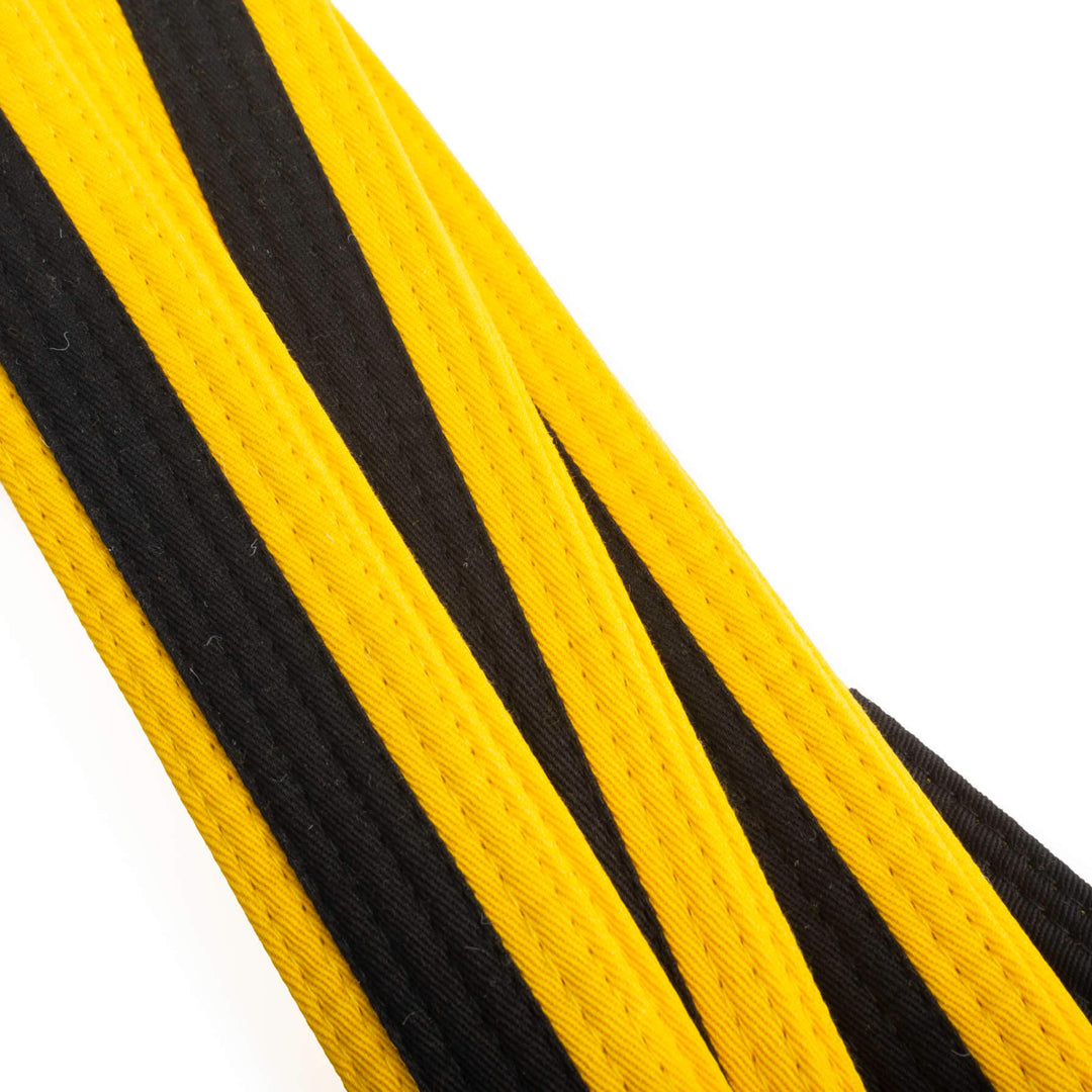 Cinturón de Jiujitsu Golden Kids Amarillo/Negro - 100% Algodón