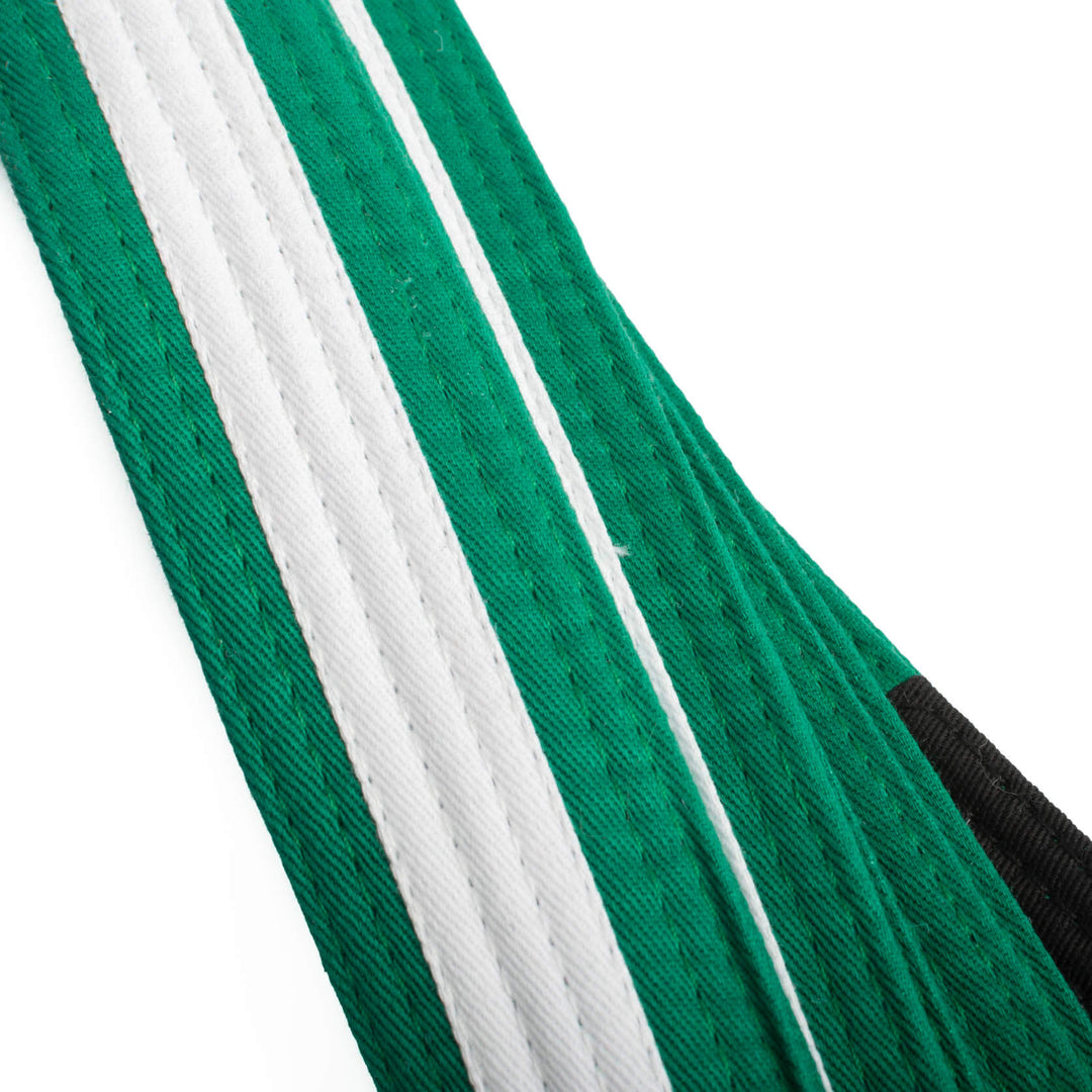 Cinturón de Jiujitsu Golden Kids Verde/Blanco - 100% Algodón