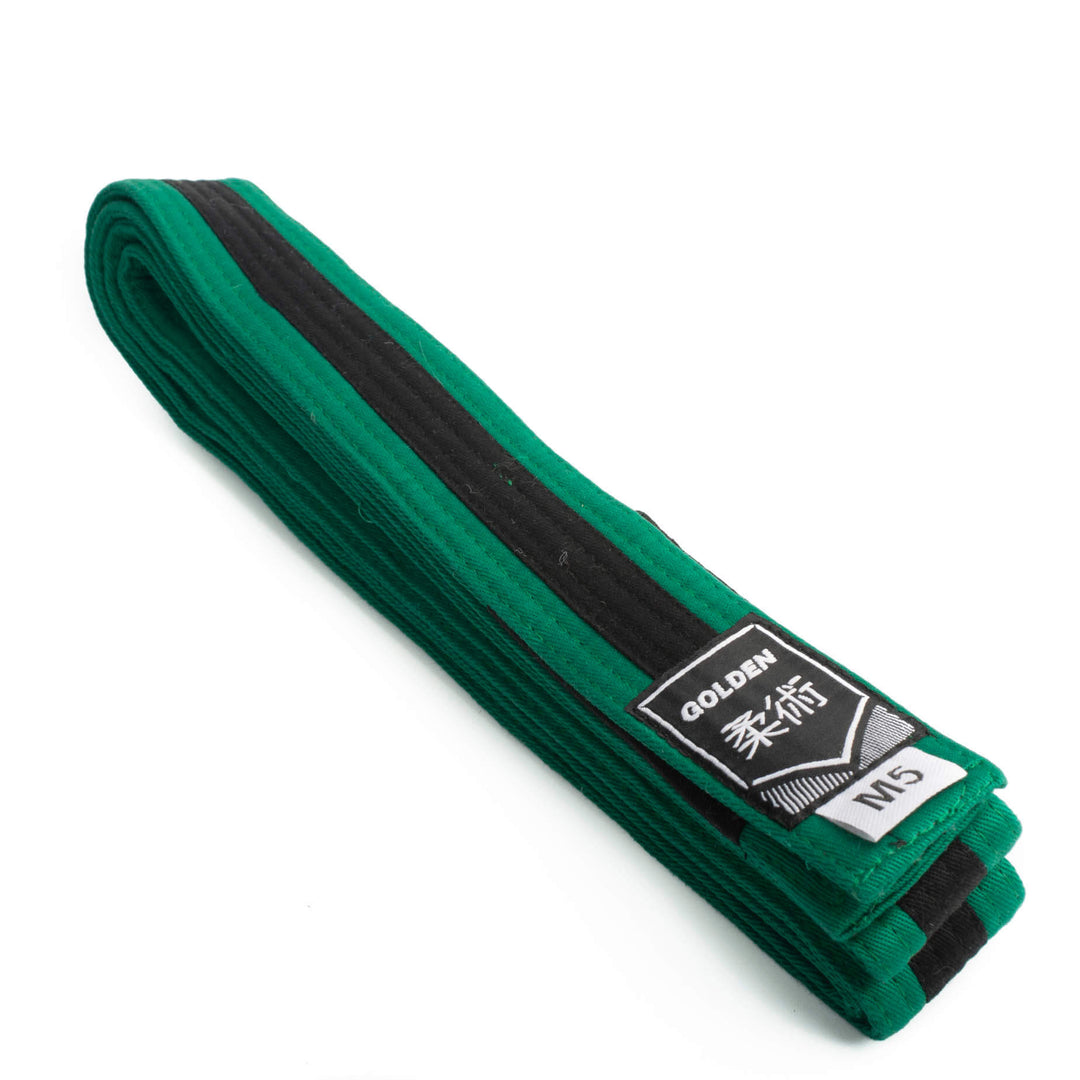 Cinturón de Jiujitsu Golden Kids Verde/Negro - 100% Algodón