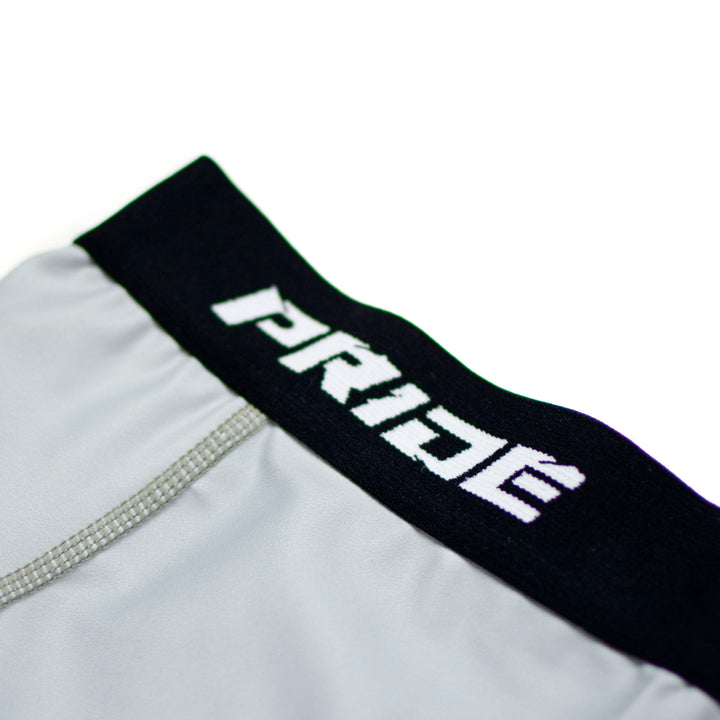 SHORTS DE COMPRESION PRIDE VT GRIS para MMA, Muay Thai, Kickboxing, Jiujitsu