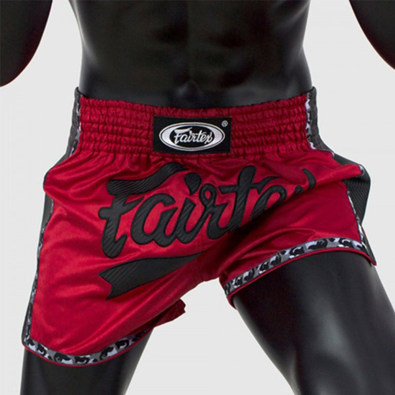 Short Fairtex para Muay Thai Slim Cut Rojo - MMA Store Peru