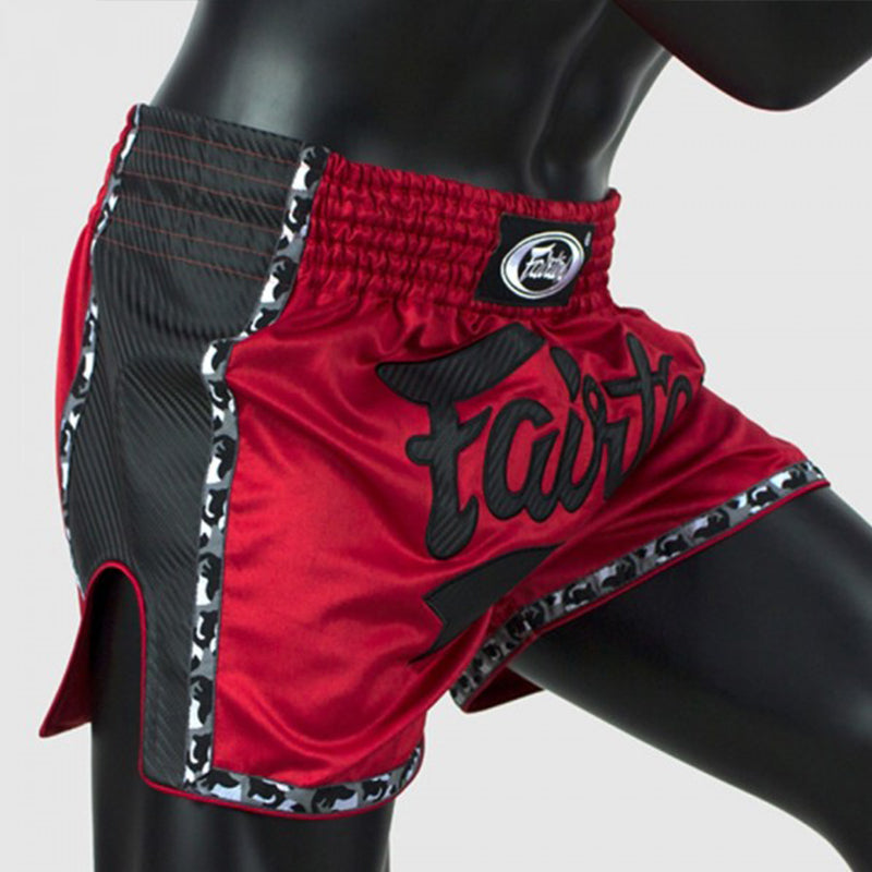 Short Fairtex para Muay Thai Slim Cut Rojo - MMA Store Peru