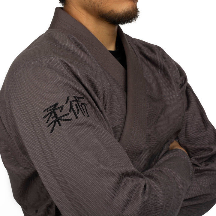 Kimono de Jiujitsu Golden Kids Light Gris/Negro- 100% Algodón