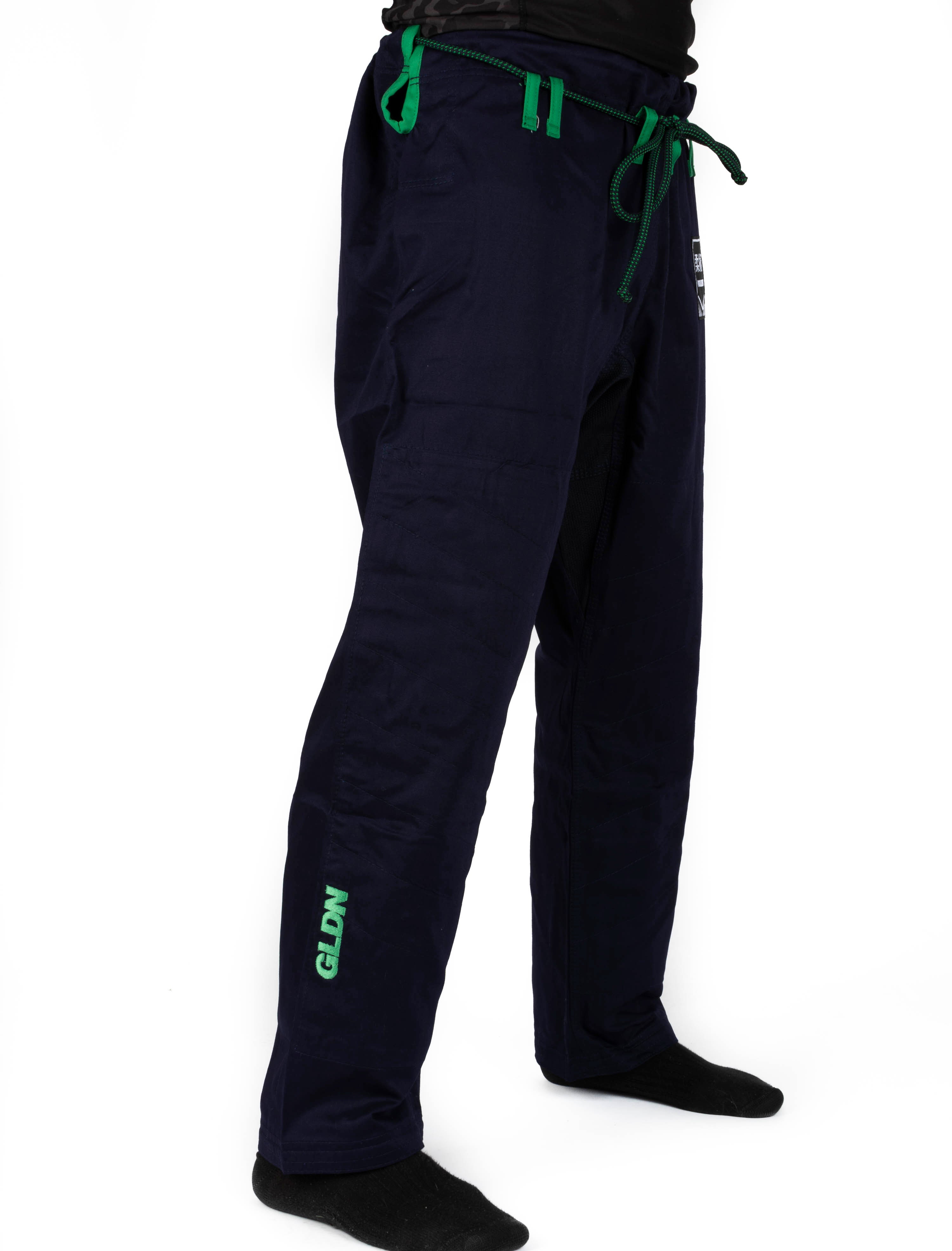 Kimono de Jiujitsu Golden Light Azul/Verde- 100% Algodón