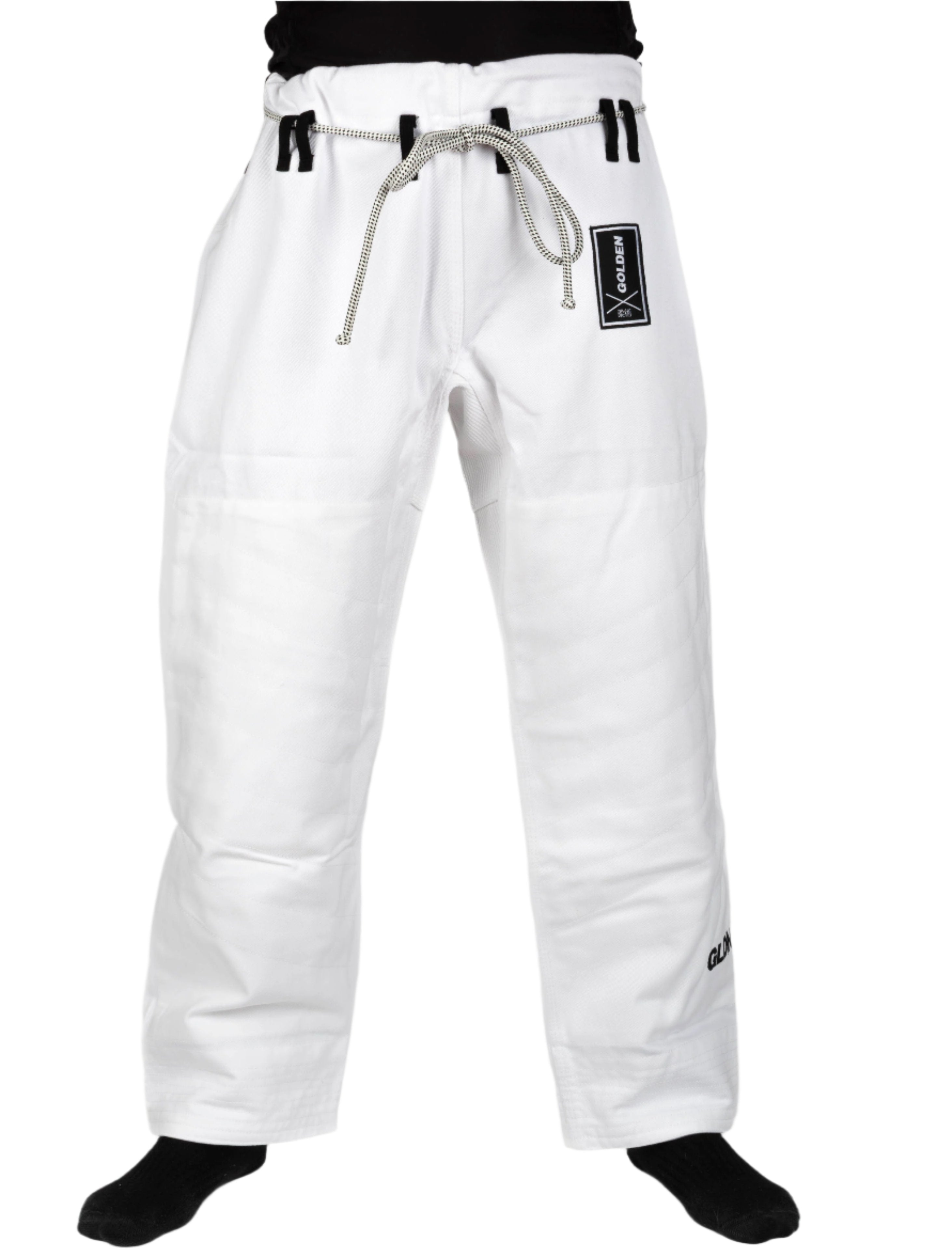 Kimono de Jiujitsu Golden Heavy Blanco/Negro- 100% Algodón