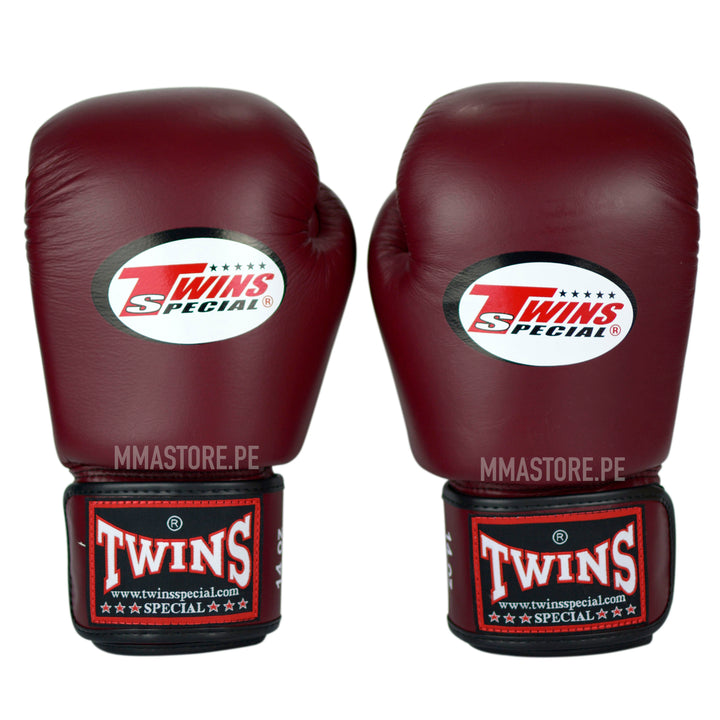 Guantes Twins Special Muay Thai - Boxeo- Guinda - 100% Cuero - MMA Store Peru