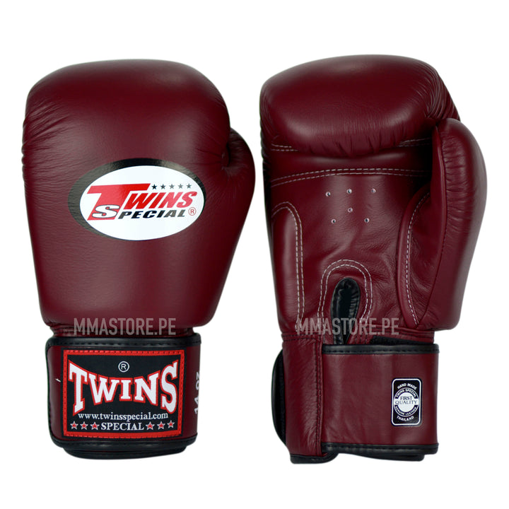 Guantes Twins Special Muay Thai - Boxeo- Guinda - 100% Cuero - MMA Store Peru