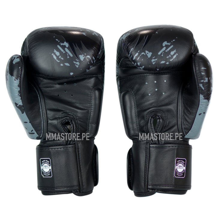 Guantes Twins Special Muay Thai - Boxeo- Tribal Dragon Negro - 100% Cuero - MMA Store Peru