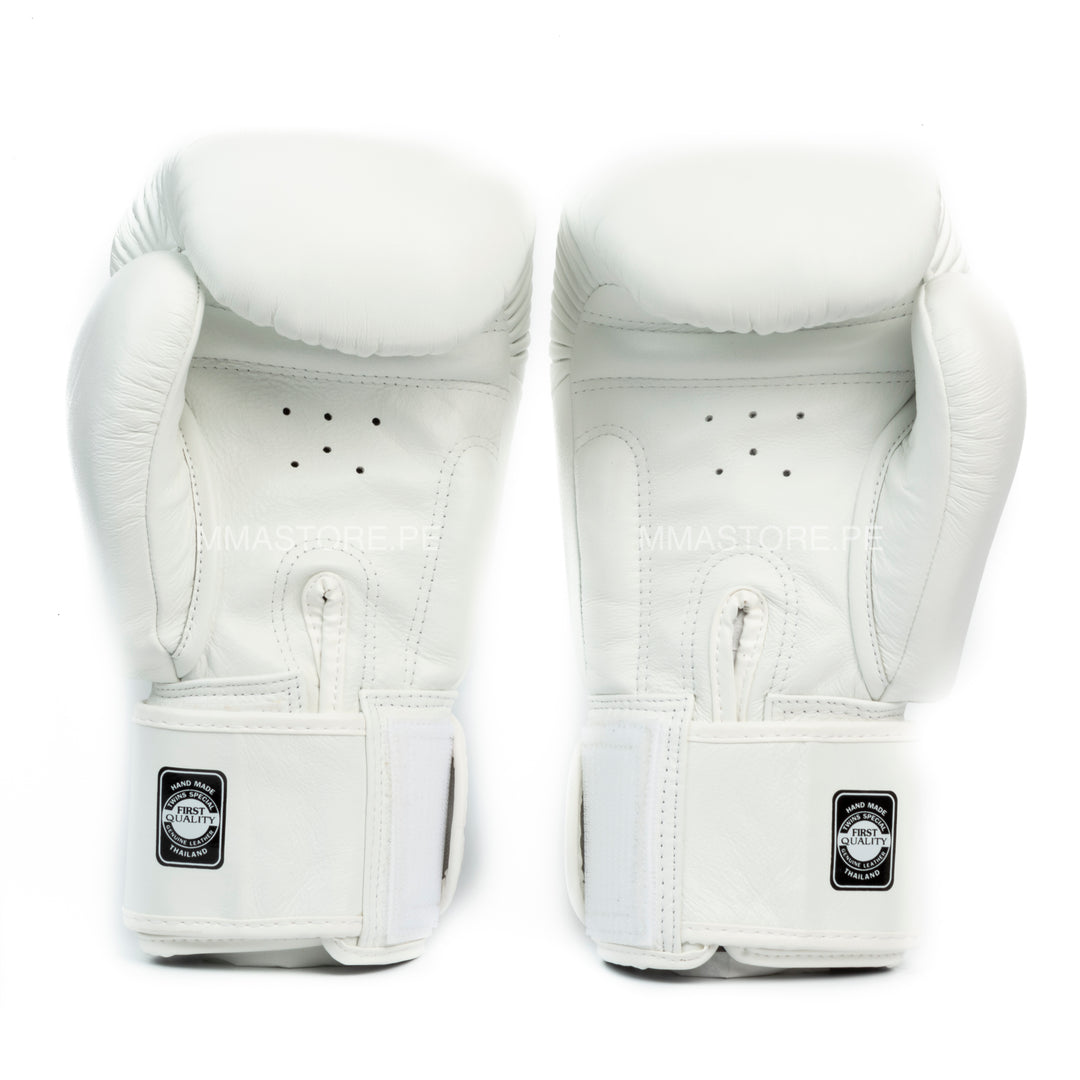 Guantes Twins Special Bad Eyes Muay Thai - Boxeo - Blanco- 100% Cuero