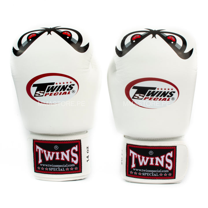 guantes de boxeo twins special bad eyesGuantes Twins Special Bad Eyes Muay Thai - Boxeo - Blanco- 100% Cuero