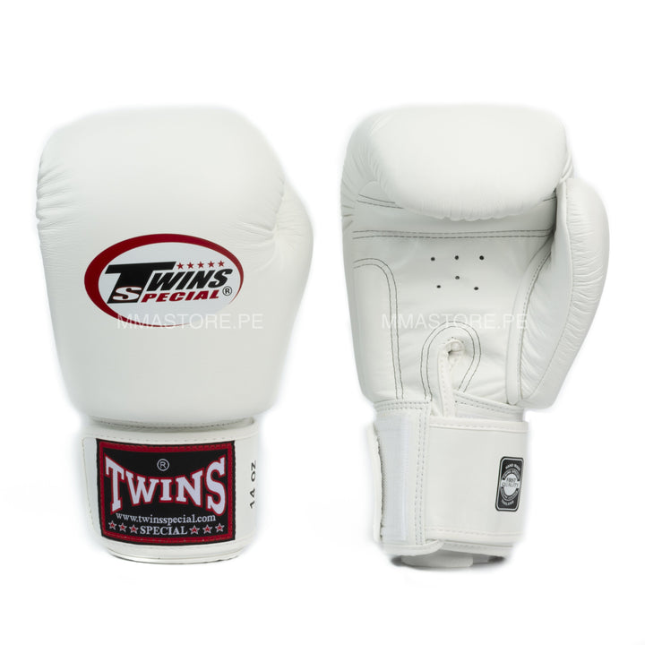 Guantes Twins Special Muay Thai - Boxeo- Blanco - 100% Cuero