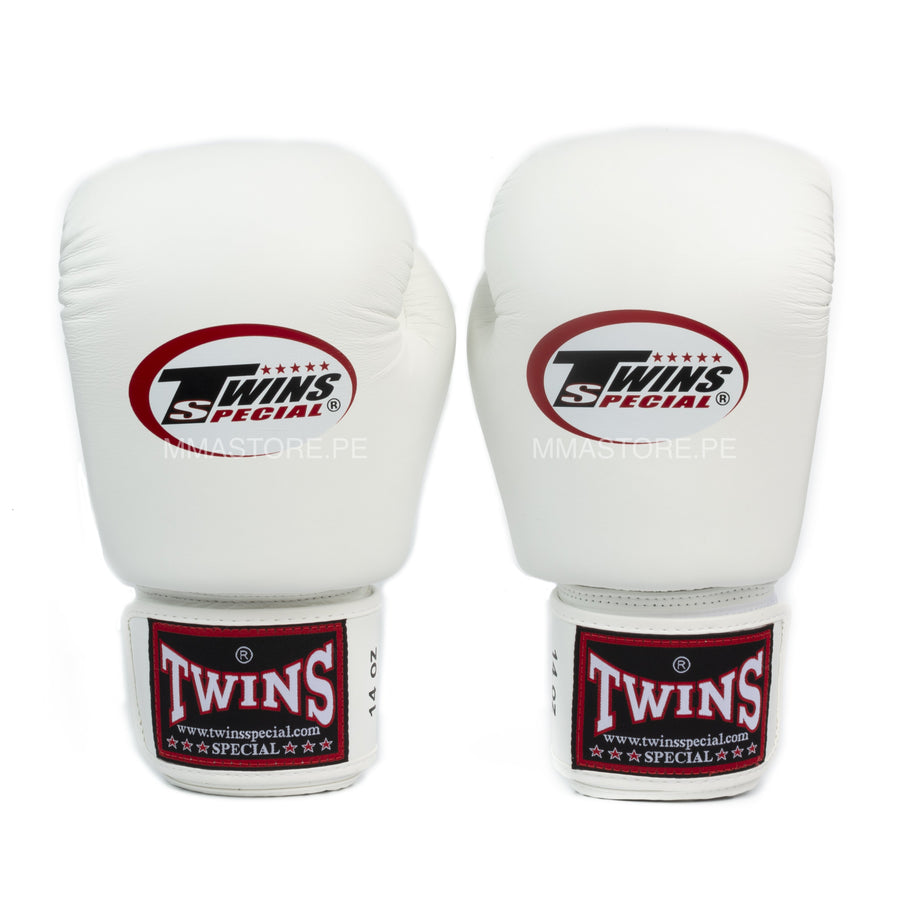 Guantes Twins Special Muay Thai - Boxeo- Blanco - 100% Cuero