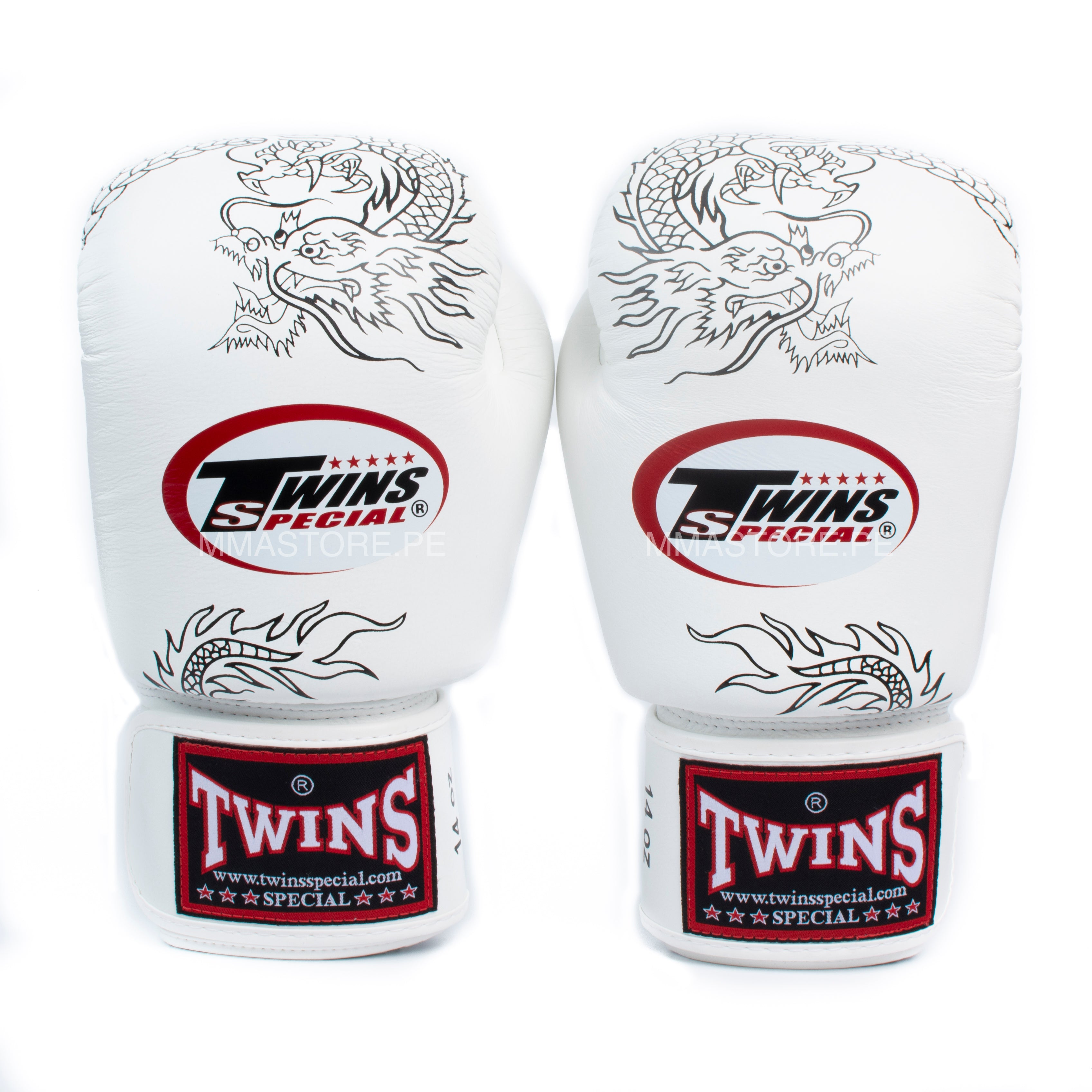 guantes de boxeo twins special dragon 6 blanco