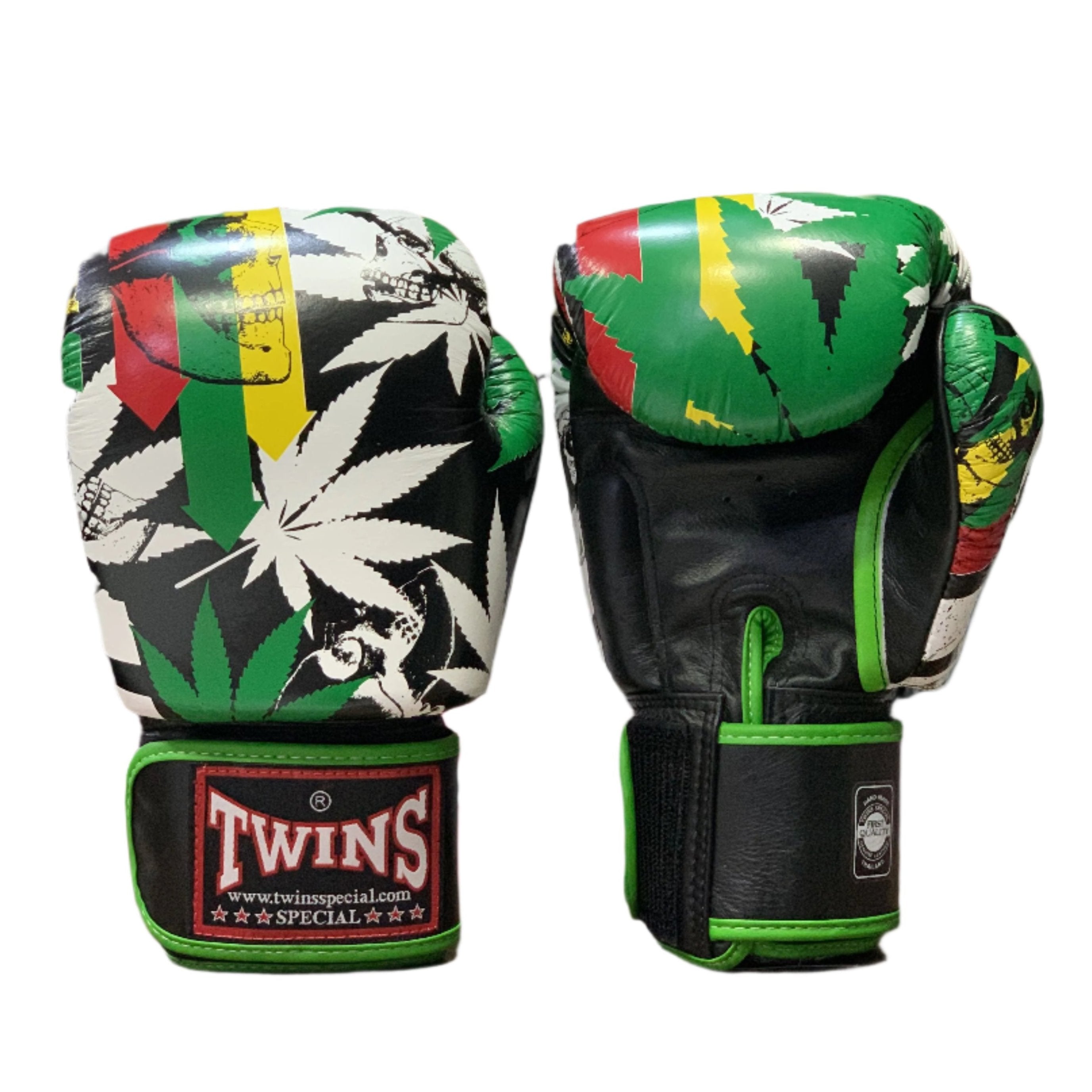 Guantes Twins Special Grass Boxeo y Muay thai - 100% Cuero