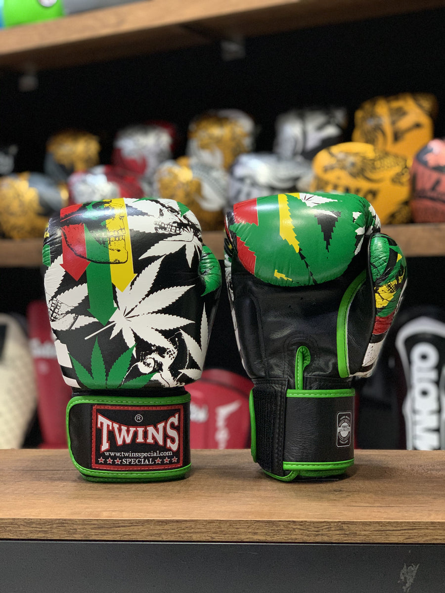 Guantes Twins Special Grass Boxeo y Muay thai - 100% Cuero