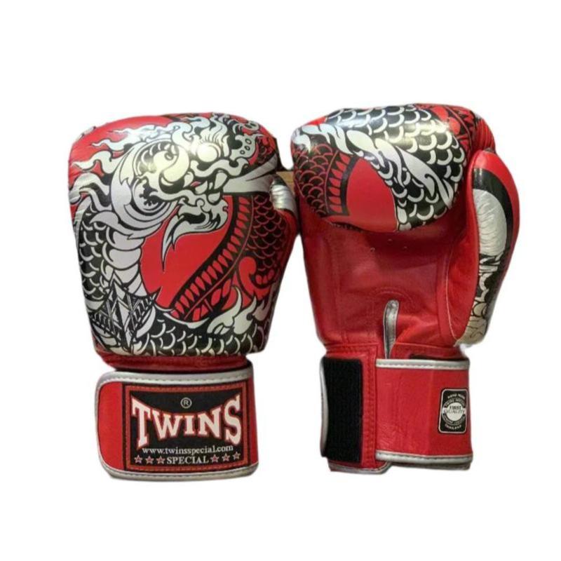 Guantes Twins Special NAGAS Rojo Boxeo y Muay thai - 100% Cuero