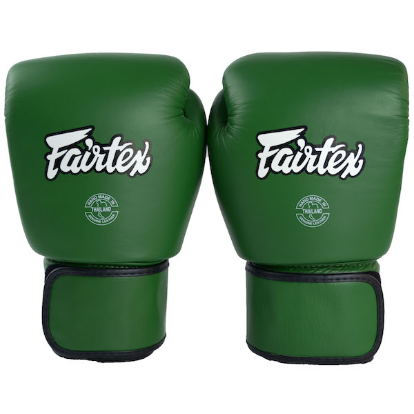 Guantes Fairtex Mate Muay Thai - Boxeo - Verde - 100% Cuero - MMA Store Peru