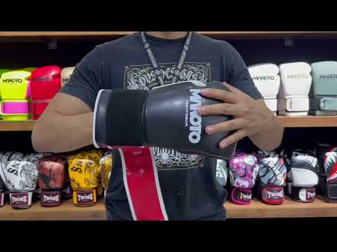 Guantes de Boxeo Makoto Basic Negro/Rojo/Blanco - 100% Poliuretano