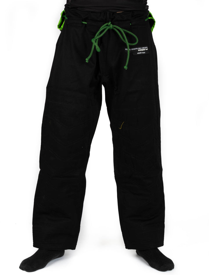 Kimono de Jiujitsu Hyperfly -  Hyperlyte 2.0  Negro/Verde - 100% Algodón