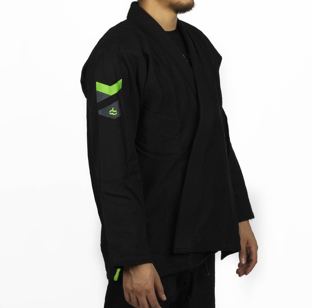 Kimono de Jiujitsu Hyperfly Kids -  Hyperlyte 2.0  Negro/Verde - 100% Algodón