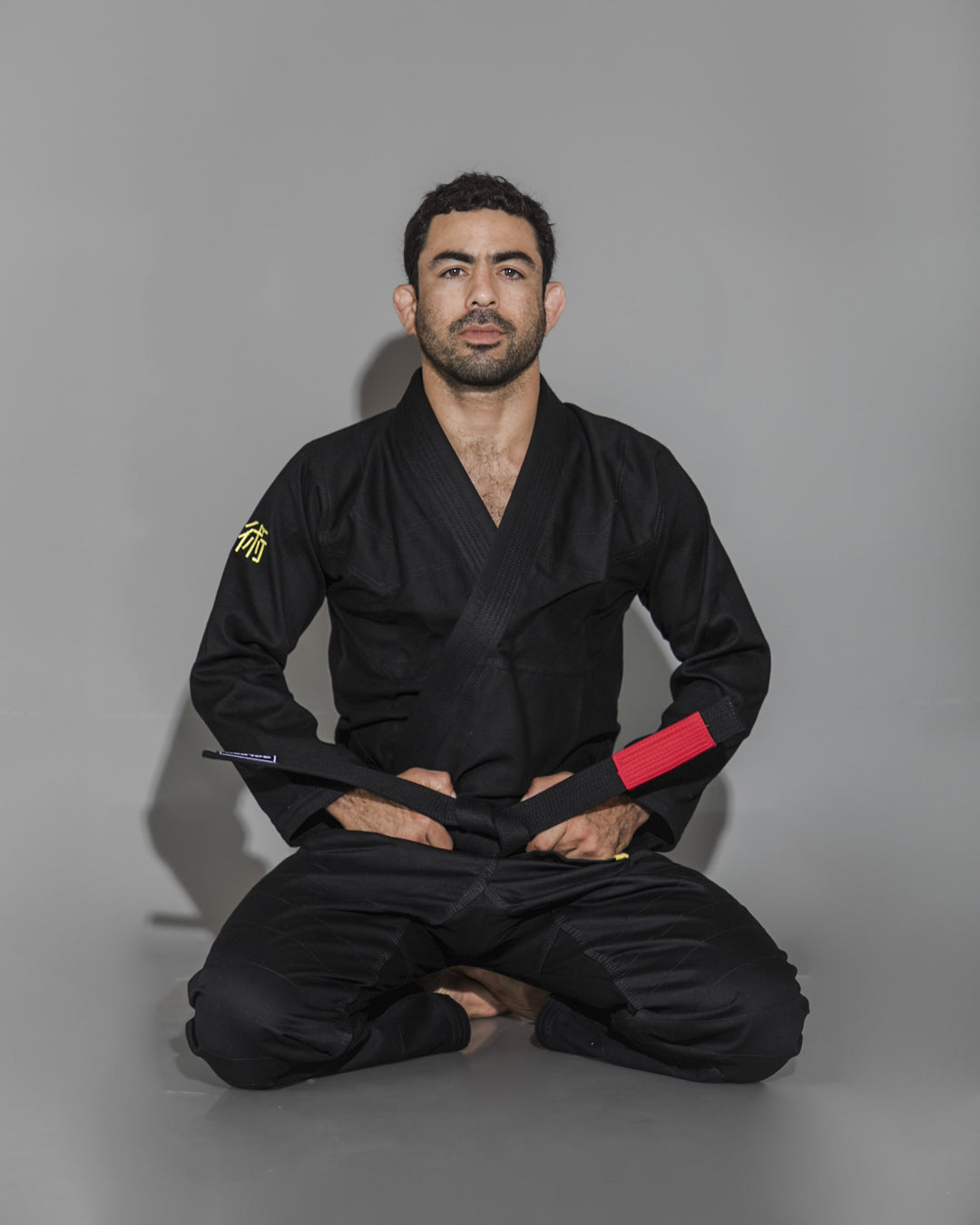 Kimono de Jiujitsu Golden Kids Light Negro/Amarillo- 100% Algodón