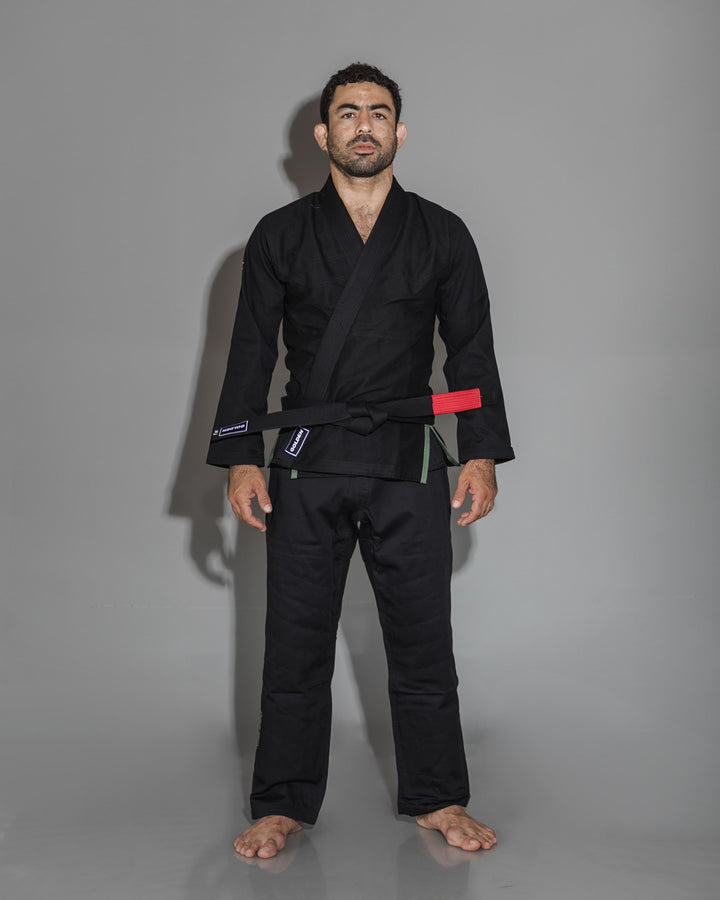 Kimono de Jiujitsu Golden Light Negro/Olivo- 100% Algodón