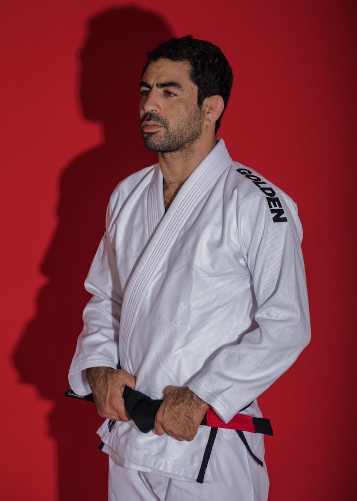 Kimono de Jiujitsu Golden Light Blanco - 100% Algodón