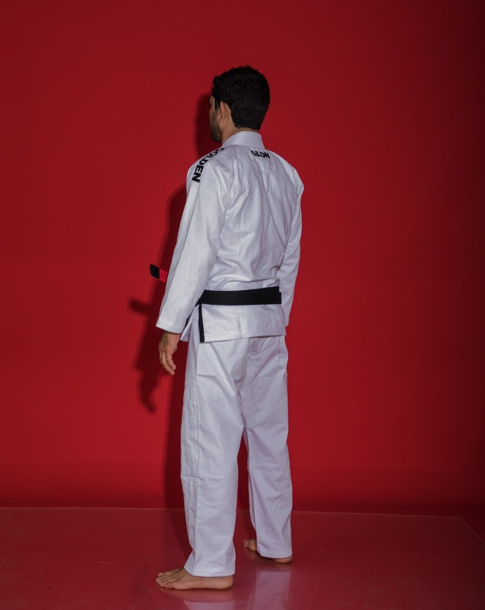 Kimono de Jiujitsu Golden Light Blanco - 100% Algodón
