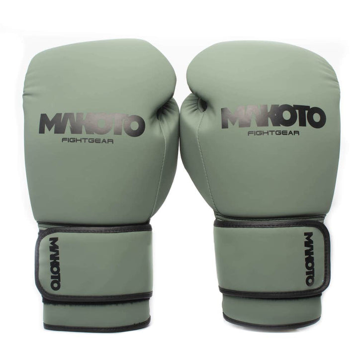 Guantes de Boxeo Makoto Basic Mate Verde - 100% Poliuretano