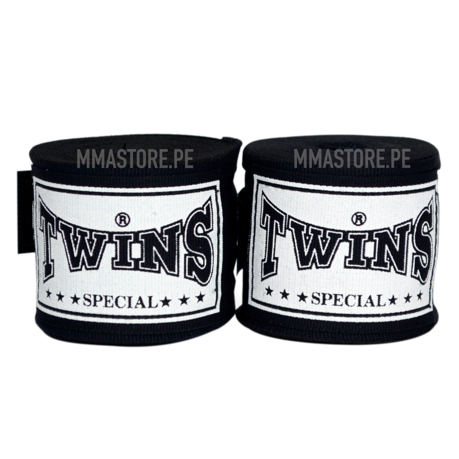 Vendas Twins Special Muay Thai, Boxeo - Negro - 5 metros - 100% Algodón - MMA Store Peru