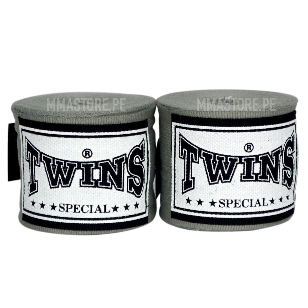 Vendas Twins Special Muay Thai, Boxeo - Gris - 5 metros - 100% Algodón - MMA Store Peru